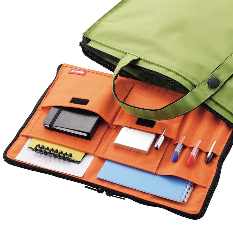 LIHITLAB Laptop Sleeve with Storage Pockets (Bag-in-Bag)  10 x 13.8 Inches  Orange (A7554-4) - Image 4